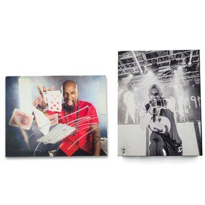 (2) SIGNED TECH N9NE CANVAS PRINTS Strange Music Autographs icp eminem twiztid